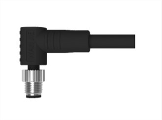 M5 mâle à angle droit non blindé A-codage 3PIN PUR 3.0M fil