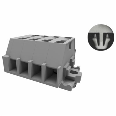 Bornier à montage sur rail-2,5 Mm² avec colonne fixe